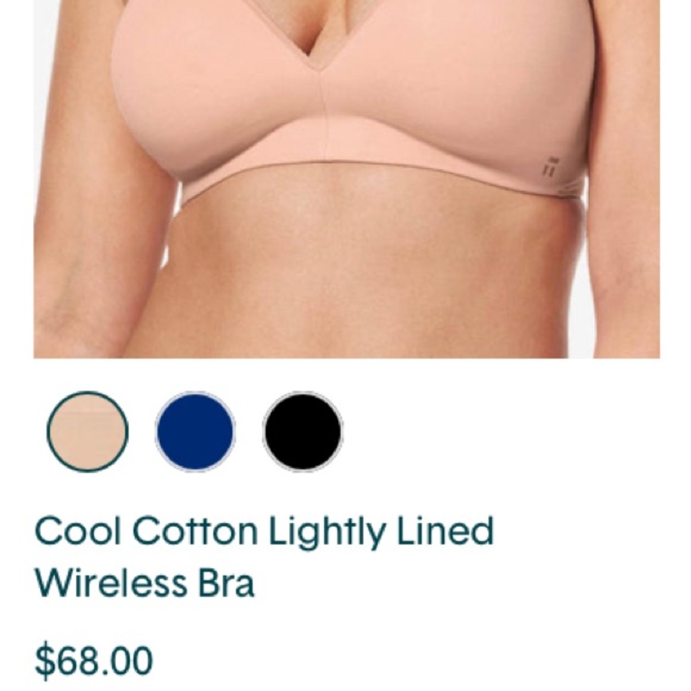Tommy John cool cotton lightly lined wireless bra